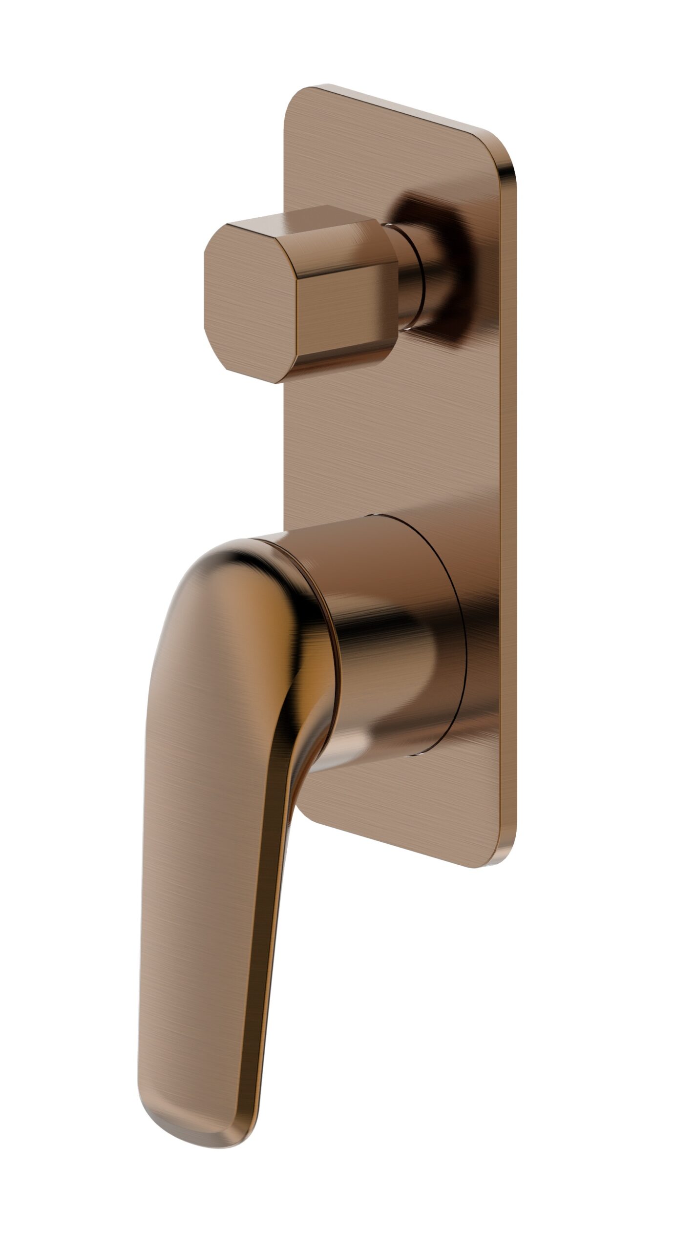 Berlin Square Wall Diverter Mixer Brushed Bronze