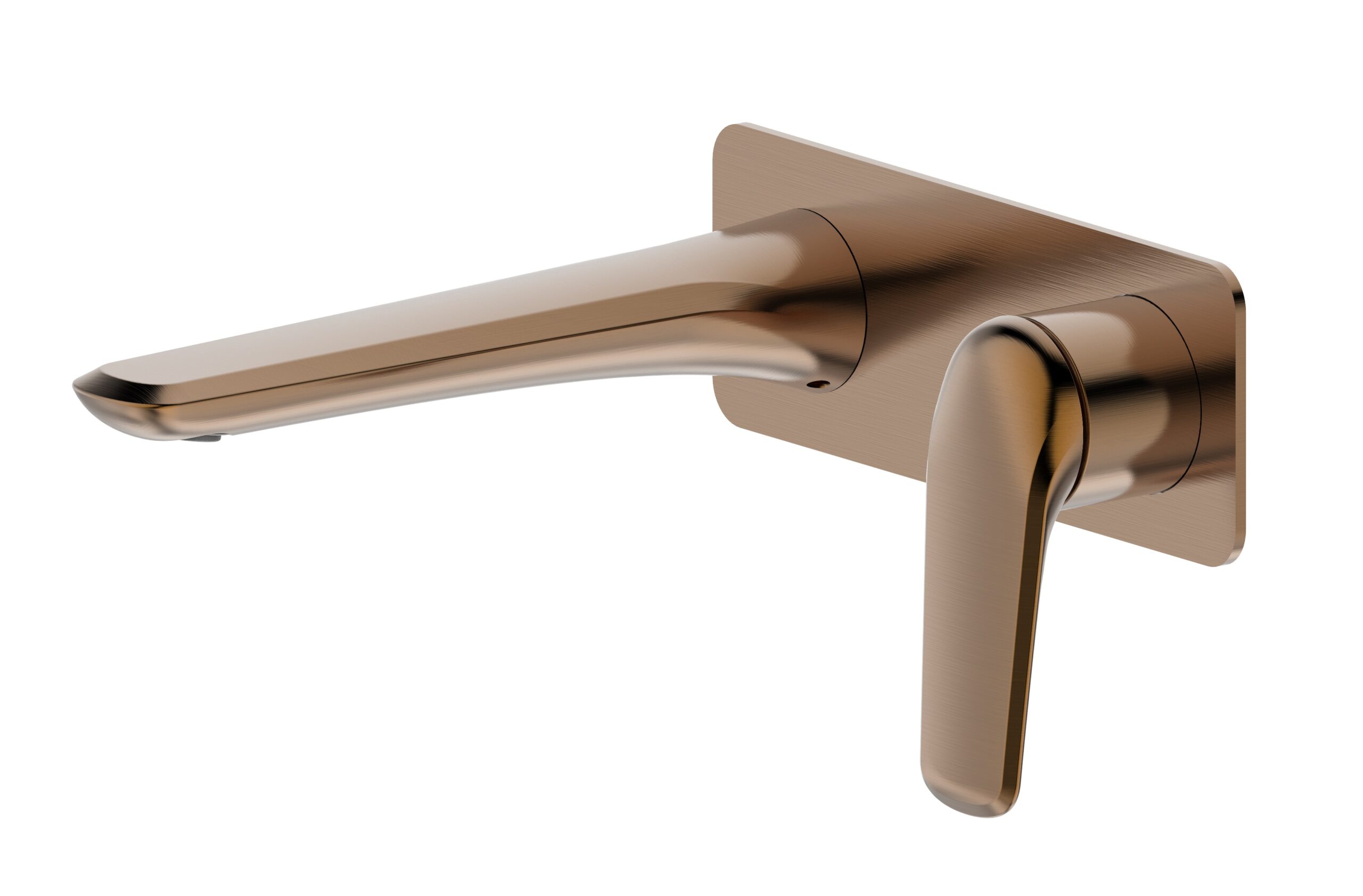 Berlin Square Basin Bath Wall Mixer Brushed Bronze