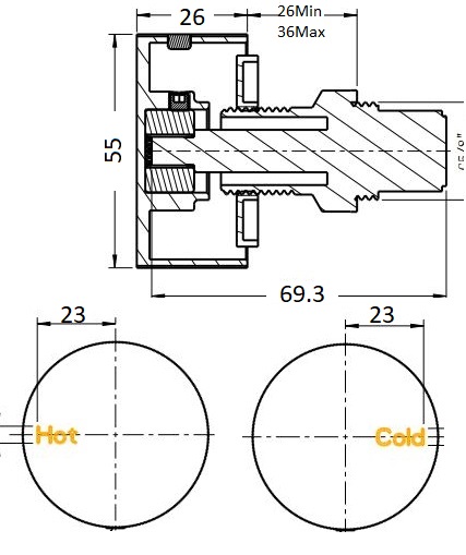 Q2 Rund Wall Top Assembly Matte Black - Image 2