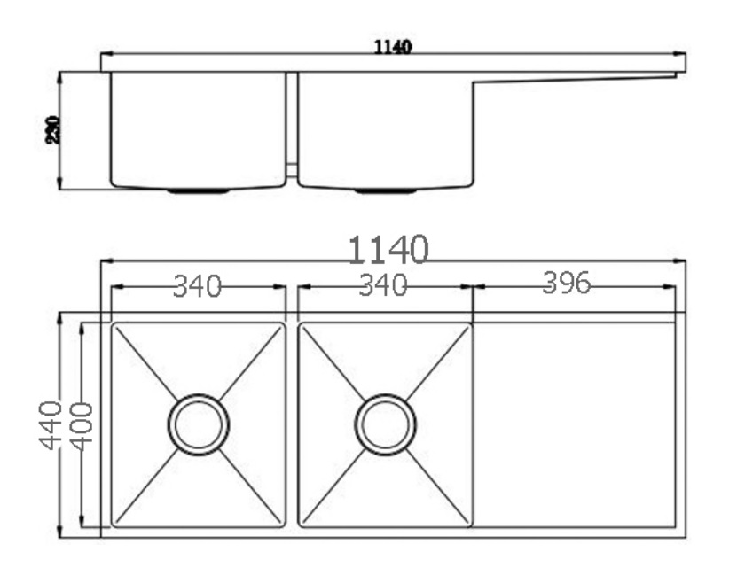 Arcko Lux Double Bowl Stainless Steel Sink With Drainer - Image 2