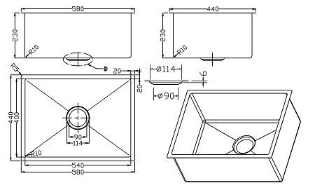 Arcko Lux Stainless Steel Sink 50L - Image 2