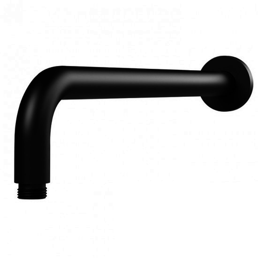 Rund Round Curve Wall Shower Arm Matte Black