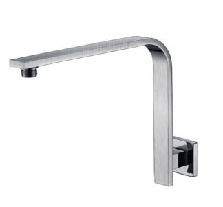 Eckig Square Curve Wall Shower Arm Brushed Nickel