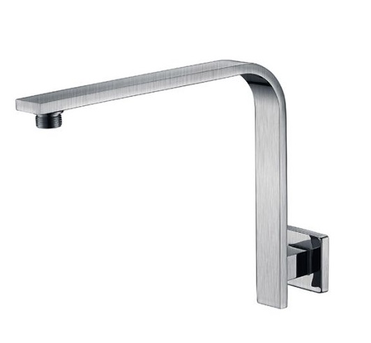Eckig Square Curve Wall Shower Arm Brushed Nickel