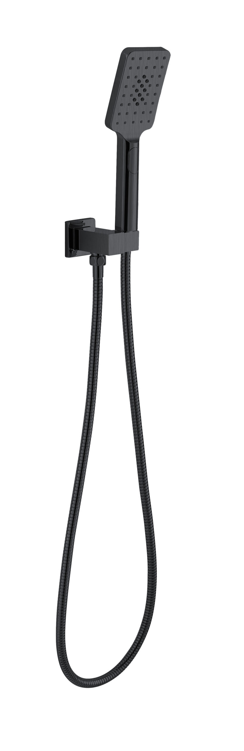 Eckig Square Shower On Bracket Brushed Gun Metal