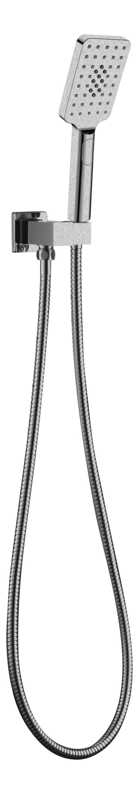 Eckig Square Shower On Bracket Brushed Nickel