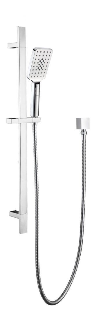 Wahlen 10 Square Multifunction Sliding Shower Rail On Rail Chrome