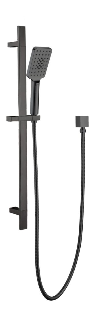 Wahlen 10 Square Multifunction Sliding Shower Rail On Rail Matte Black