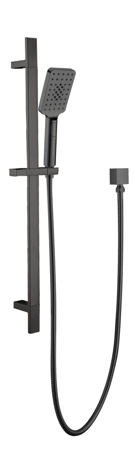 Wahlen 10 Square Multifunction Sliding Shower Rail On Rail Matte Black