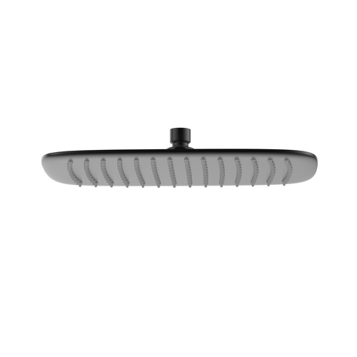 Thin Stainless Steel Shower Head 300 x 200 Matte Black