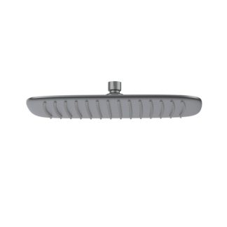 Thin Stainless Steel Shower Head 300 x 200 Brushed Gun Metal