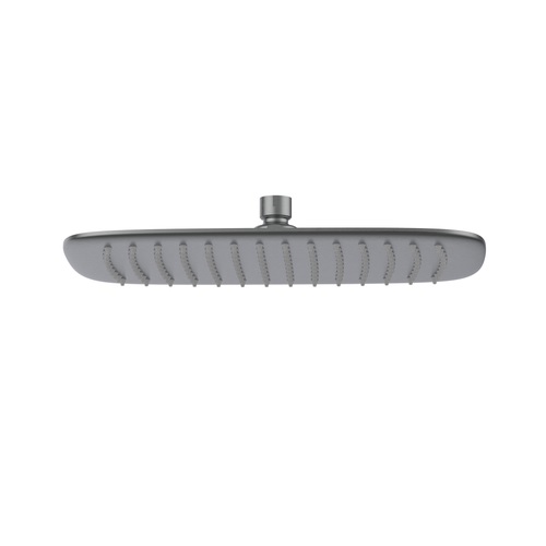 Thin Stainless Steel Shower Head 300 x 200 Brushed Gun Metal