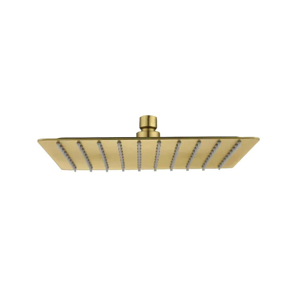 Eckig Square Shower Head 250mm Brushed Gold