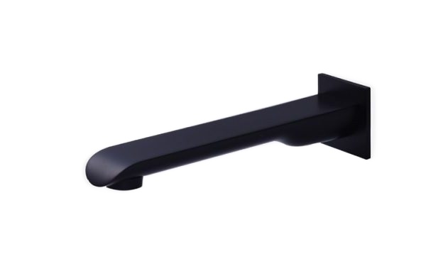 Oval Bath Spout 180mm Matte Black
