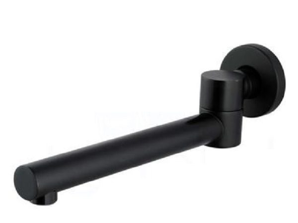 Rund Round Swivel Bath Spout Matte Black