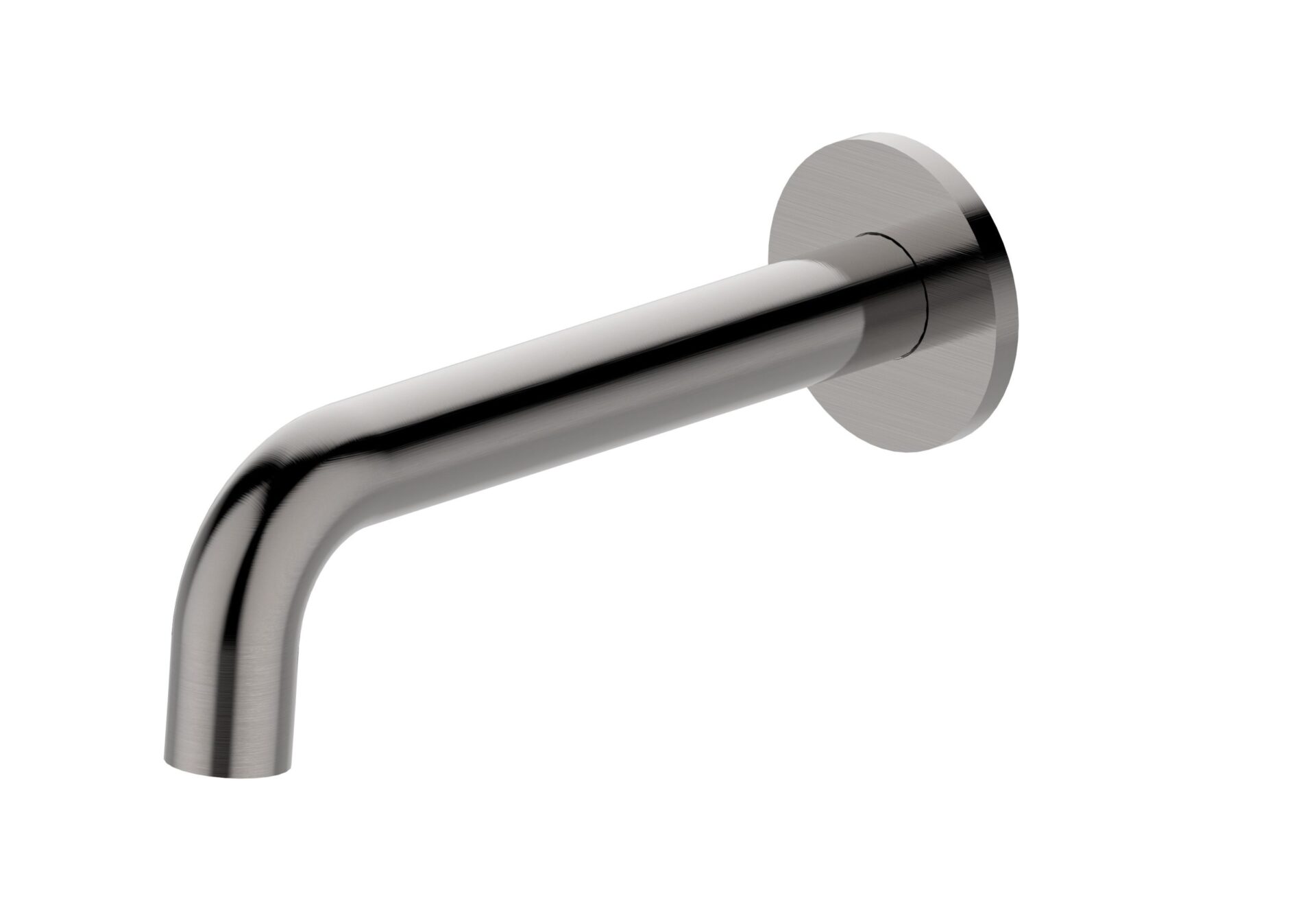 Rund Bath Spout 180mm Brushed Nickel