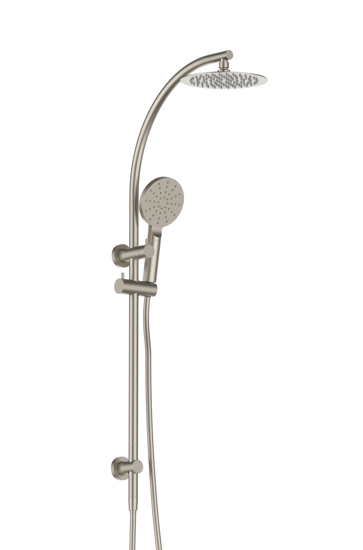 Rund Curved Multifunction Shower Combo Brushed Nickel