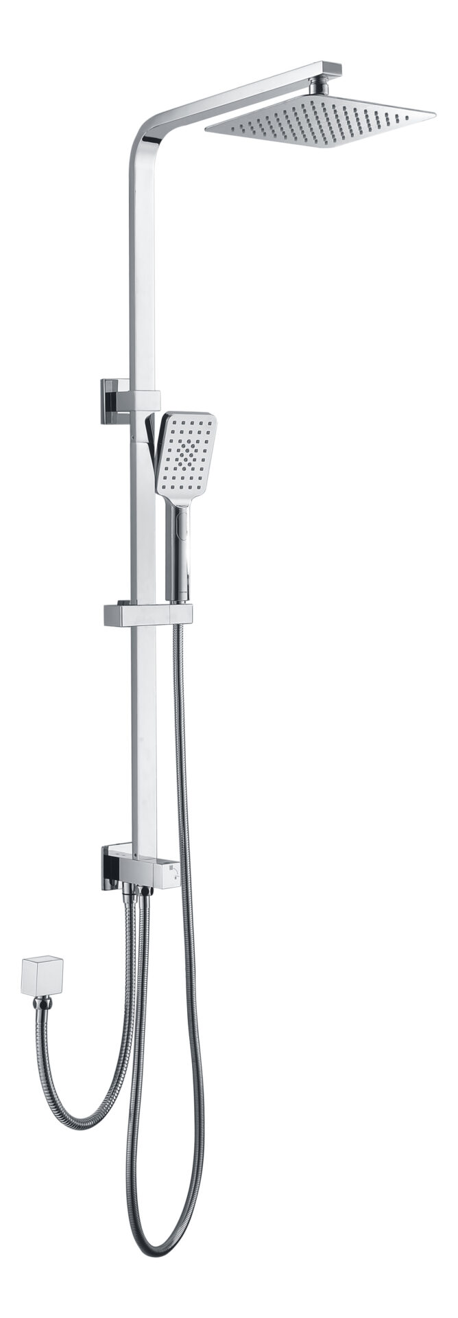 Eckig Multifunction Shower Combo Double Hose Chrome