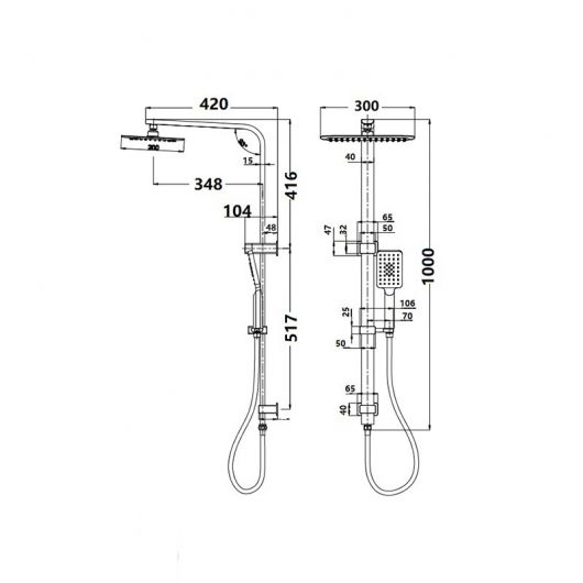 Kasten Multifunction Shower Combo Chrome - Image 2