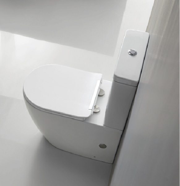 Ascoli Rimless Flushing Back To Wall Toilet Suite - Image 2
