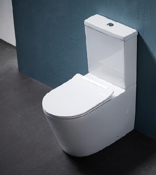 Cortona Rimless Flushing Back To Wall Toilet Suite - Image 2