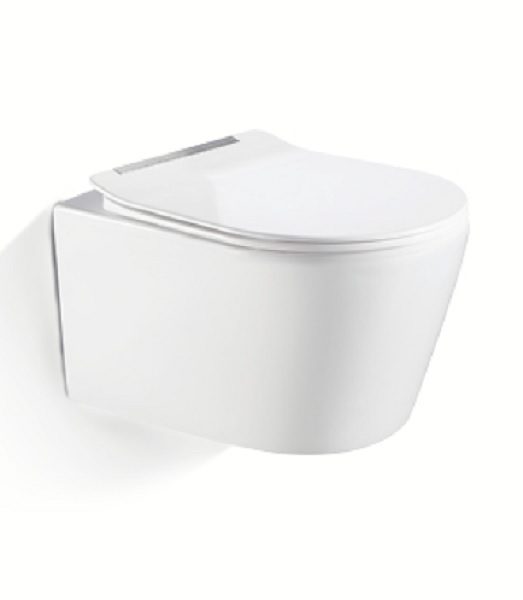 Cortona Rimless Flushing Wall Hung Toilet Suite - Image 3