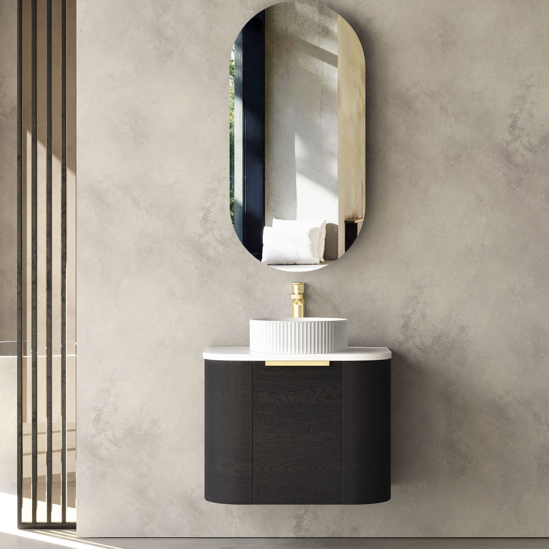Noosa Black Oak Shaving Cabinet - Image 2