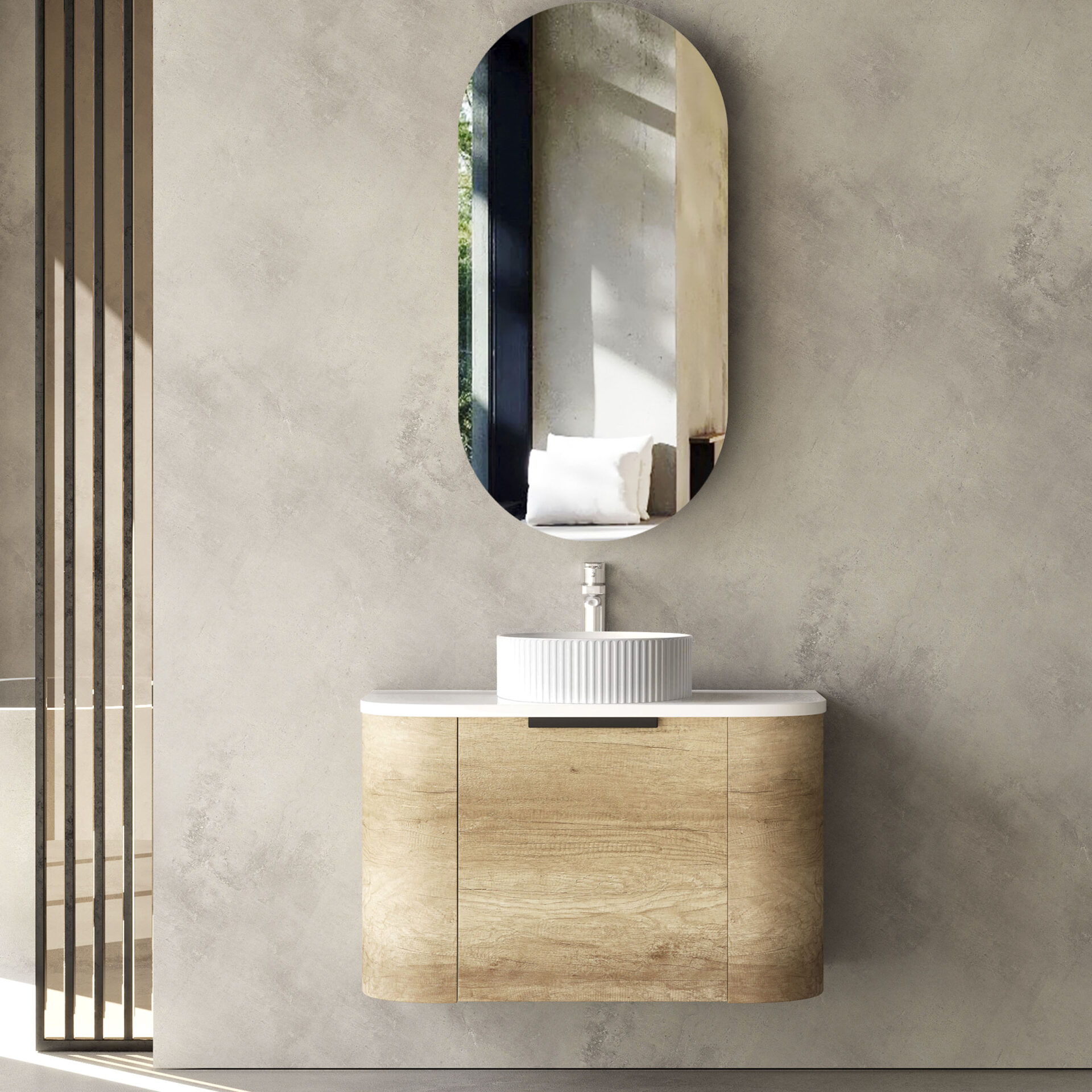 Noosa Natural Oak Shaving Cabinet - Image 2