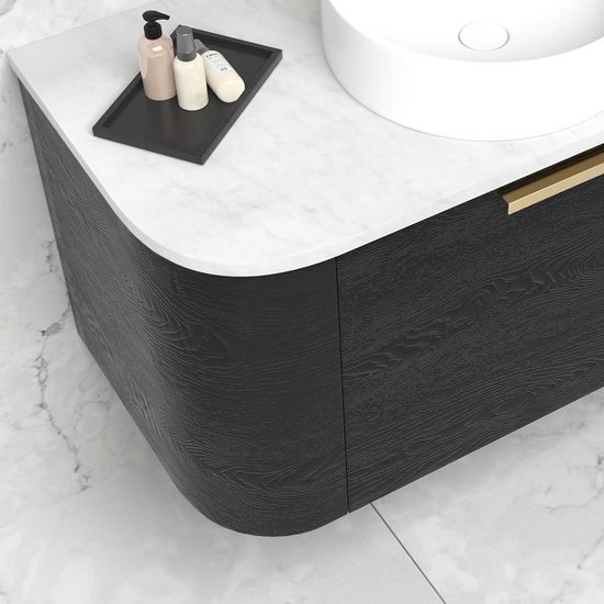 Bondi Black Oak Curve 900 Wall Hung Vanity - Image 3