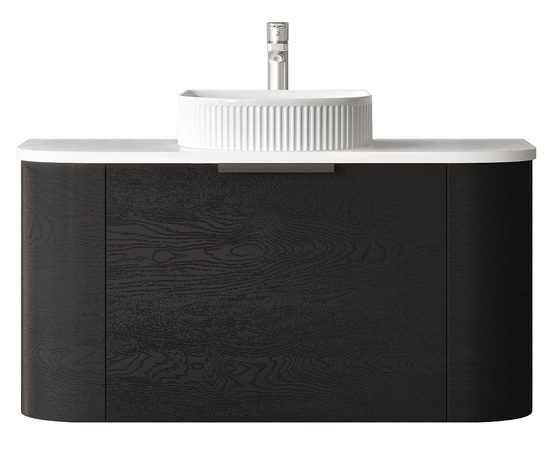 Bondi Black Oak Curve 900 Wall Hung Vanity - Image 4