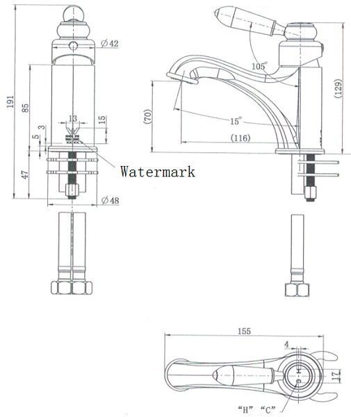 Bordeaux Basin Mixer Matte Black - Image 2