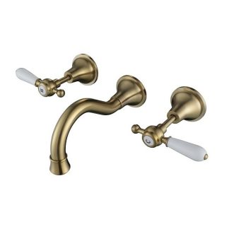 Bordeaux Wall Bath Set Brushed Bronze