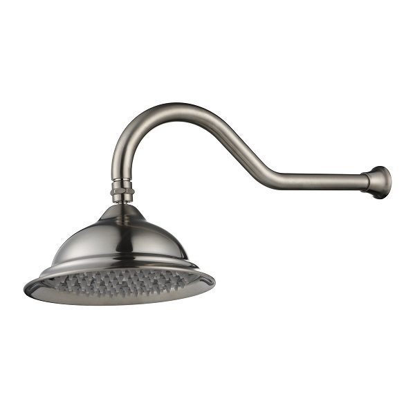 Bordeaux Shower Arm & Shower Head Brushed Nickel