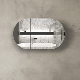 Bondi 1200 Shaving Cabinet Black Oak
