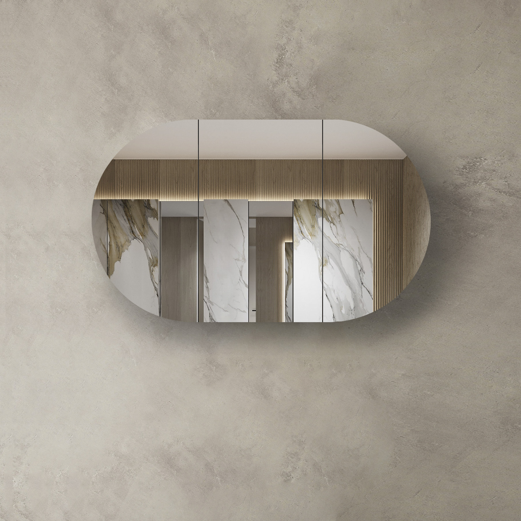 Bondi 1200 Shaving Cabinet Natural Oak