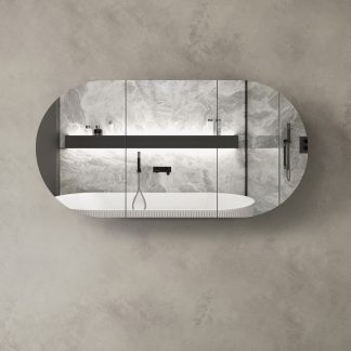 Bondi 1800 Shaving Cabinet Black Oak