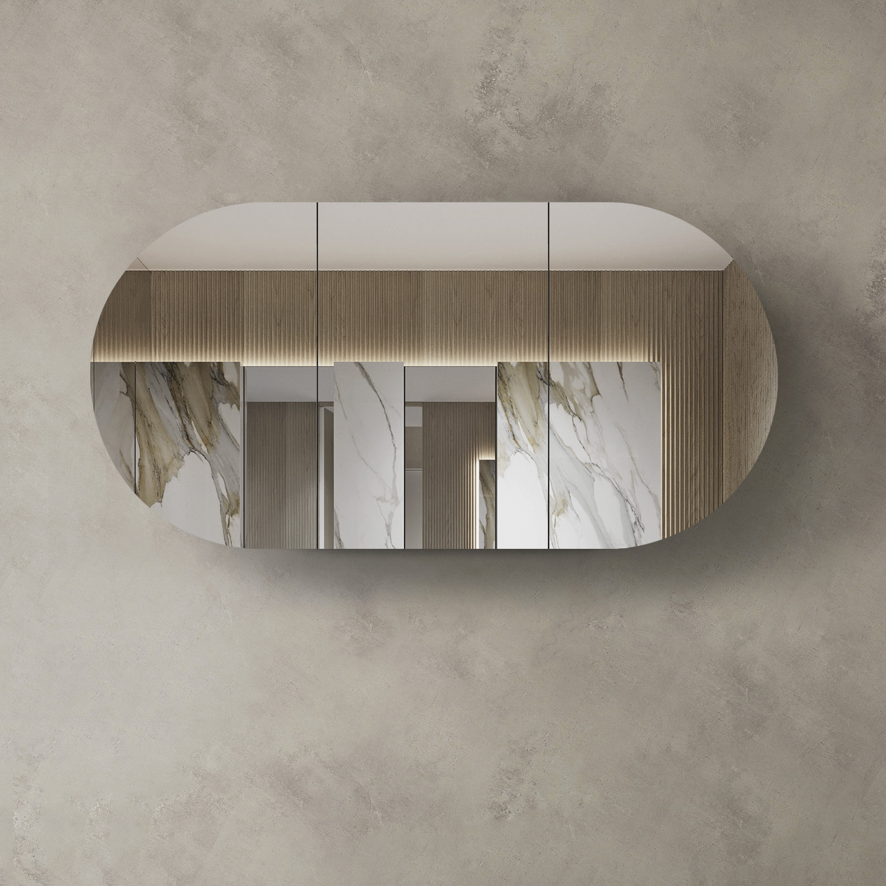 Bondi 1800 Shaving Cabinet Natural Oak