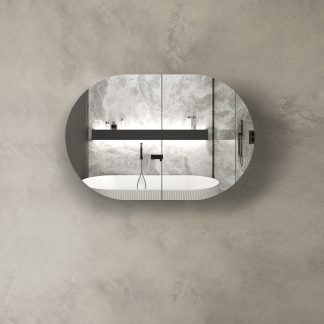 Bondi 900 Shaving Cabinet Black Oak