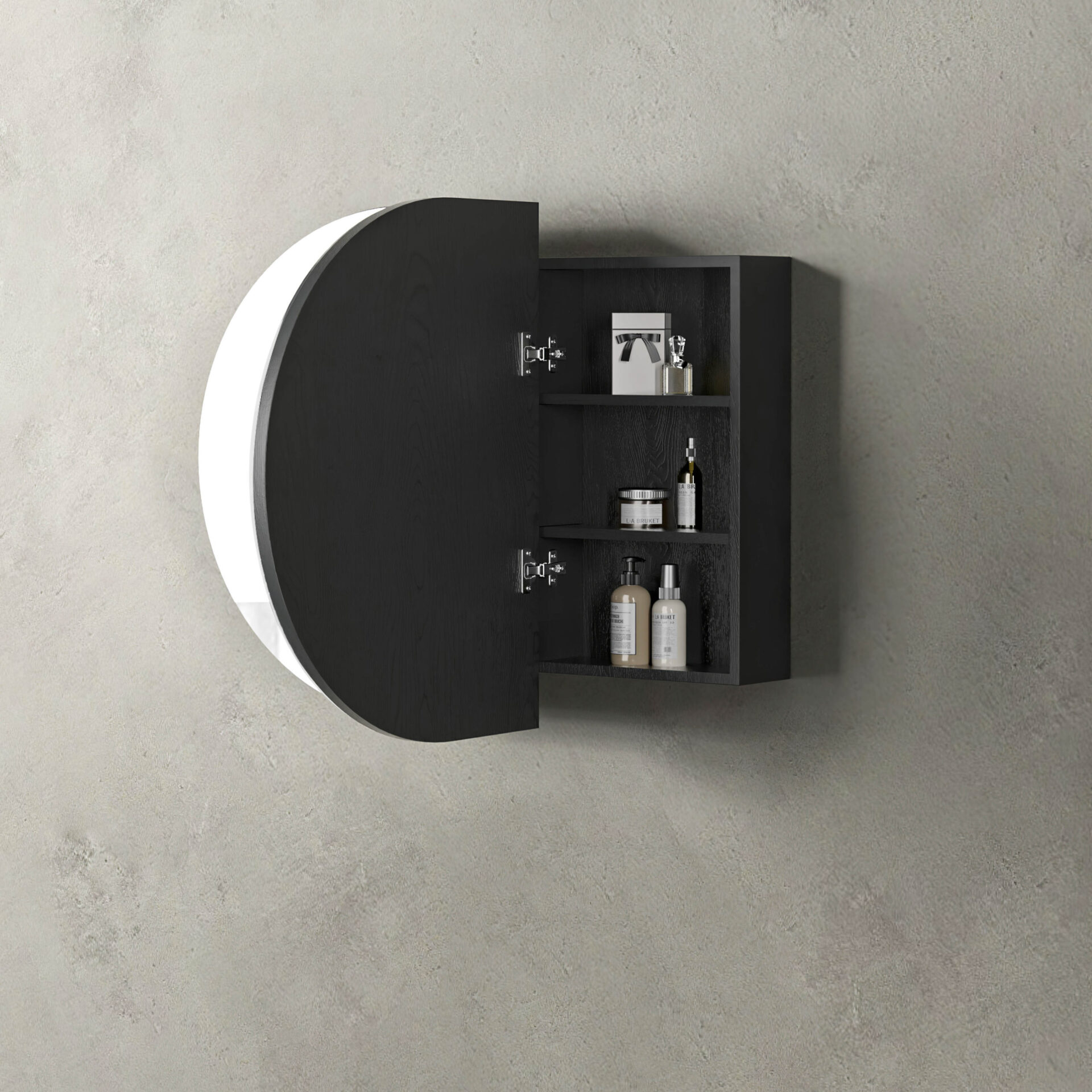 Bondi 900 Shaving Cabinet Black Oak - Image 4