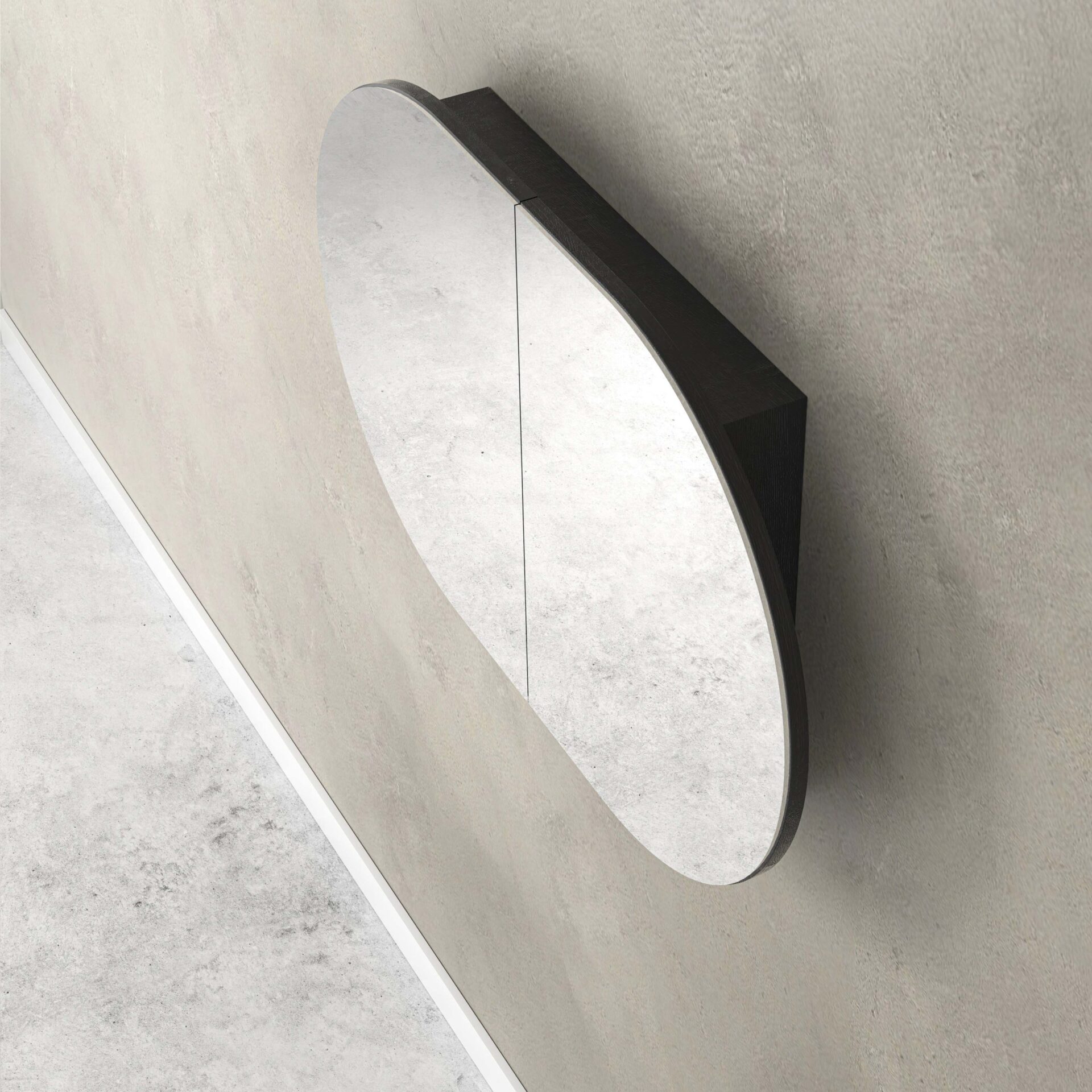 Bondi 900 Shaving Cabinet Black Oak - Image 3