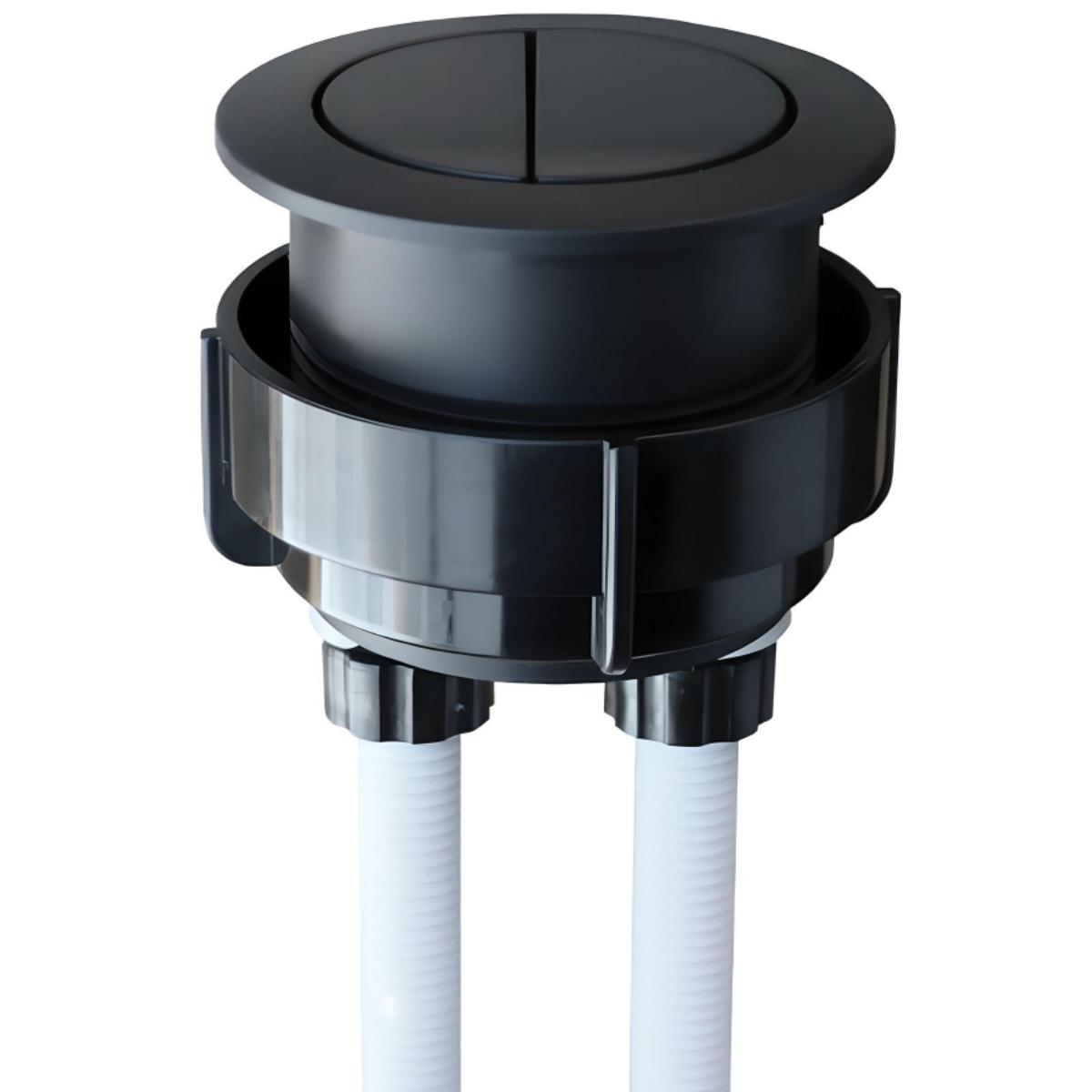 Toilet Cistern Flush Button Round Matte Black - Image 3