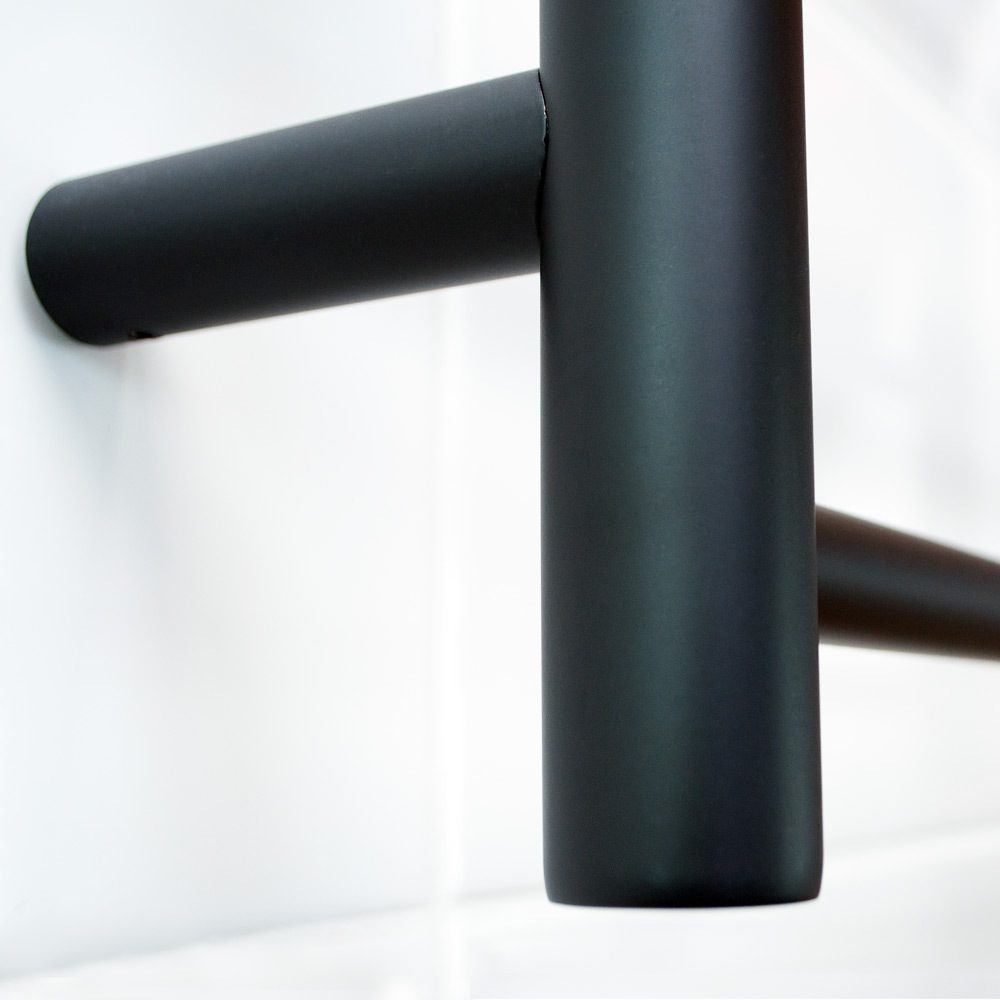 BRTR530 Round Heated Towel Ladder 530x700 M/Black - Image 6