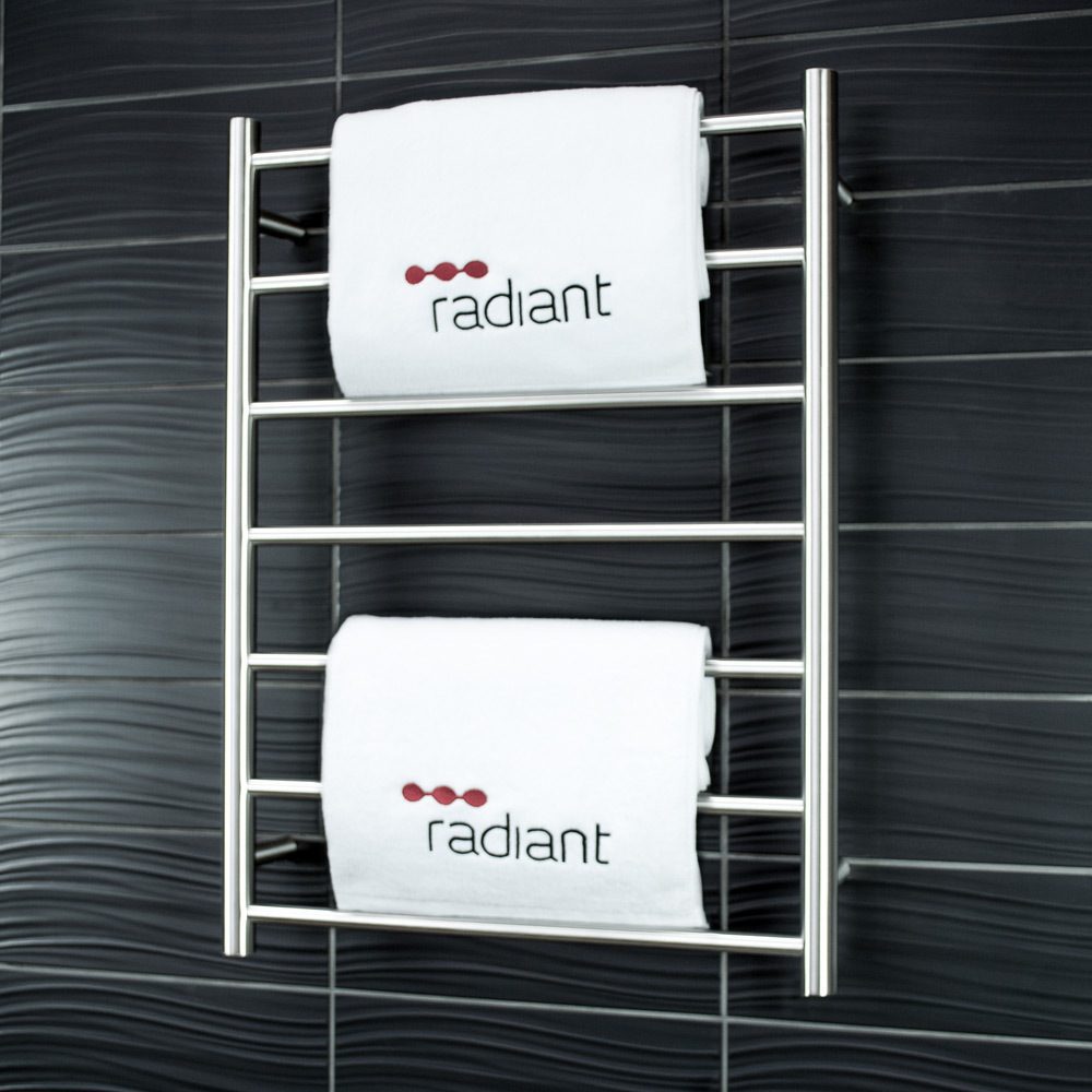 Round Heated Towel Ladder 600 x 800 Brushed Satin - Image 2