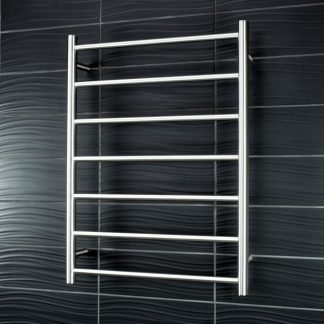 Round Heated Towel Ladder 600 x 800 Brushed Satin