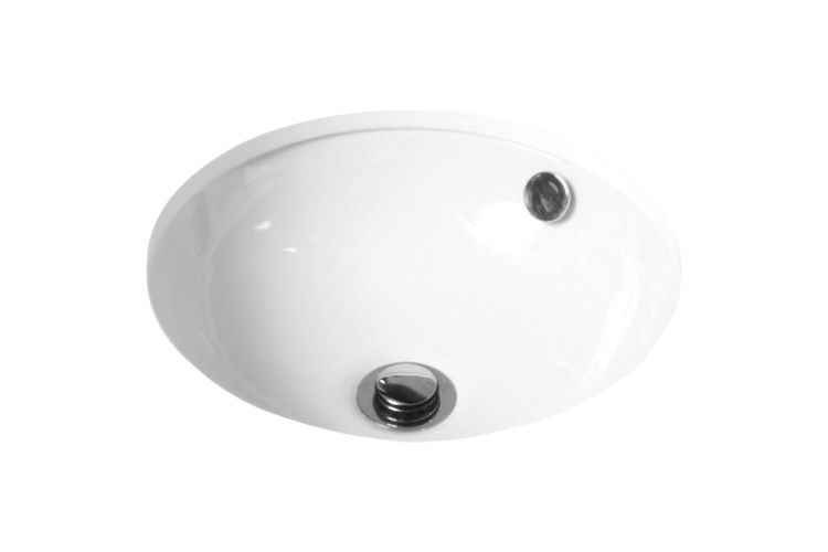 Round Ceramic Under Counter Basin Gloss White - Image 2