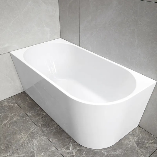 Mila 1700mm Round Corner Bath Left