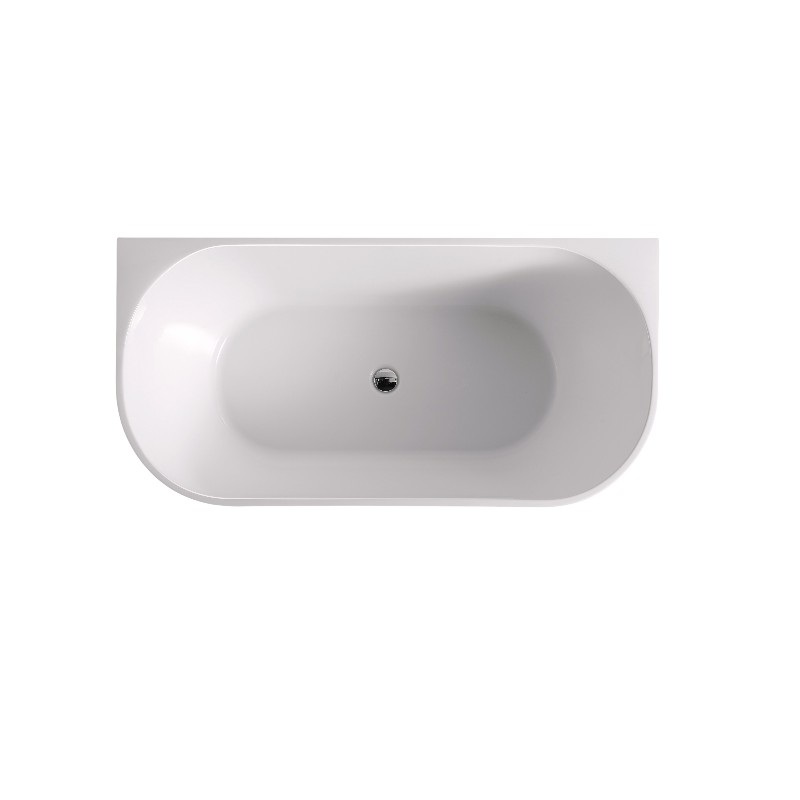 Cortona 1700mm Back To Wall Bath Matte White - Image 4