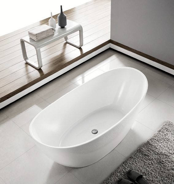 Gubbio 1700mm Double High Back Freestanding Bath - Image 2