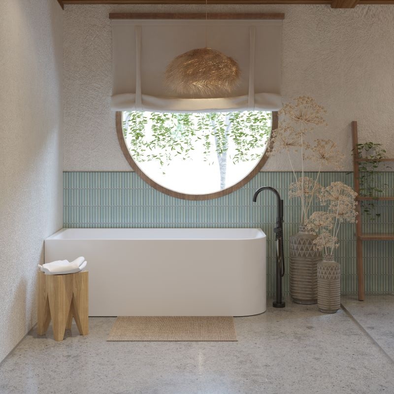 Modica 1400 Corner Bath Left Gloss White - Image 3