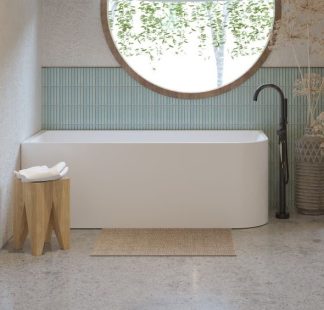 Modica 1400 Corner Bath Left Gloss White